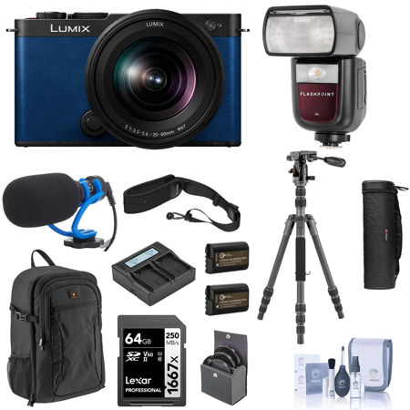 Panasonic LUMIX S9 Camera w/LUMIX S 20-60mm f/3.5-5.6 Lens, Blue, w/Complete Kit