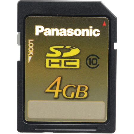 Panasonic RPSDW04GU1K 4GB SDHC Class 10 Memory Card