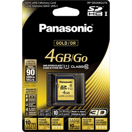 Panasonic Class 10 4GB SDHC Memory Card