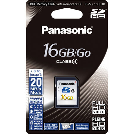 Panasonic Class 4 16GB SDHC Memory Card