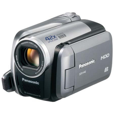 Panasonic SDR-H40 1/6" CCD 40GB Hard Disk Drive & SD Hybrid Camcorder, 42x Optical Zoom, Advanced Optical Image Stabilization, 2.7" LCD Screen