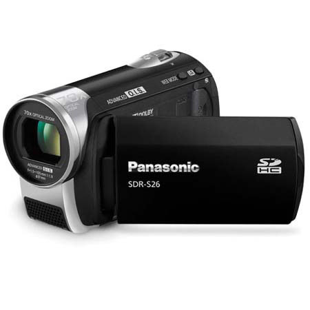 Panasonic SDR-S26 SD Card Std Defn Camcorder, Black