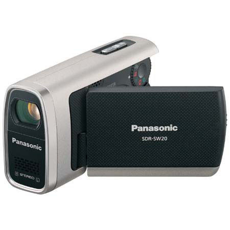 Panasonic SDR-SW20S 1/6" CCD Water, Shock & Dustproof SD Camcorder, 10x Optical Zoom, 2.7" LCD Screen, SD/SDHC Memory Card Slot, Silver
