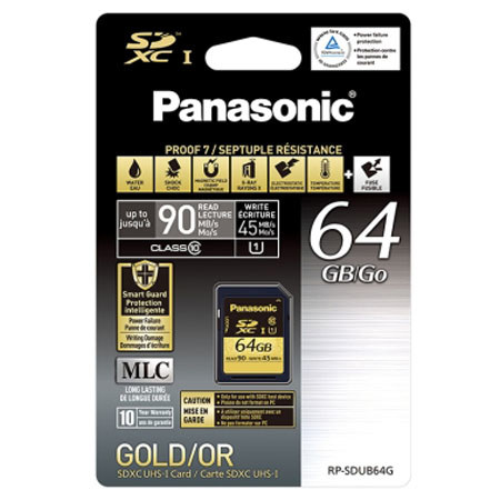 Panasonic Gold Series 64GB Class 10 SDHC Memory Card