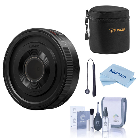 Panasonic LUMIX S 26mm f/8 Lens, Bundle with Small Lens Case, Cleaning Kit, Cleaning Cloth and Lens Cap Tether