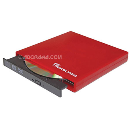 PC Treasures 7184 USB DVD/RW Drive for Netbooks - Red