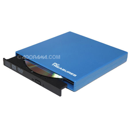 PC Treasures 7187 USB DVD/RW Drive for Netbooks - Blue