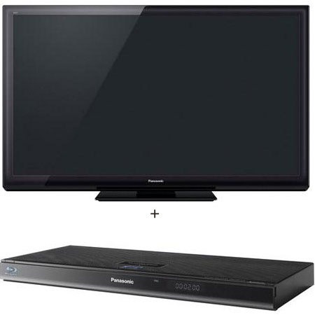 Panasonic 46 inch Class VIERA ST30 Series Full HD 3D Plasma TV, Bundle
