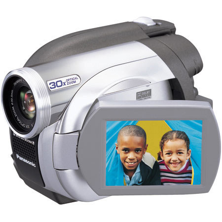 Panasonic VDR-D100 DVD-RAM / DVD-R/W Camcorder, 2.5" LCD Screen, 30x Optical, 1000 Digital Zoom, Capture Stills to DVD Disc