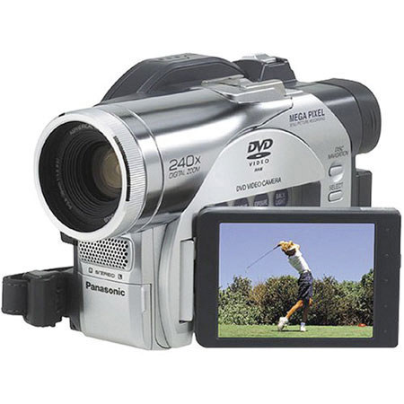 Disc. nic VDR-M70 DVD Camcorder, 2.5" LCD Screen with Color Viewfinder & 10x Optical Zoom, 240x Digital Zoom, Records to DVD-RAM and DVD-R Discs.
