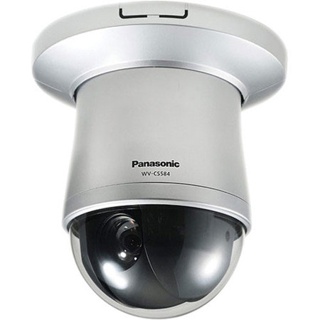 Panasonic WV-CS584 650 TVL Indoor Day/Night Analog PTZ Dome Camera with SD6
