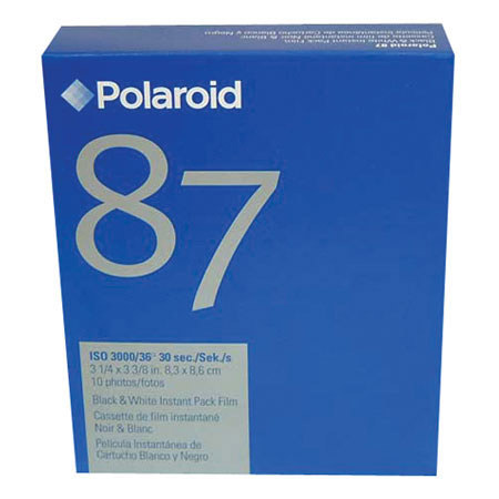 Polaroid 87 Polapan, ISO 3000 Black & White Instant Film, Single Pack of 10.