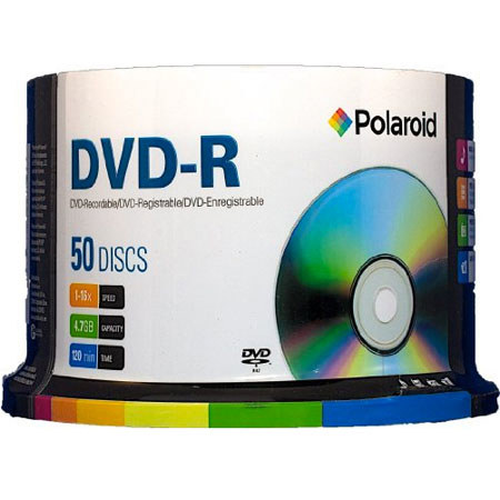Polaroid DVD+R 4.7GB/120min 16X Recording, 50-Pack