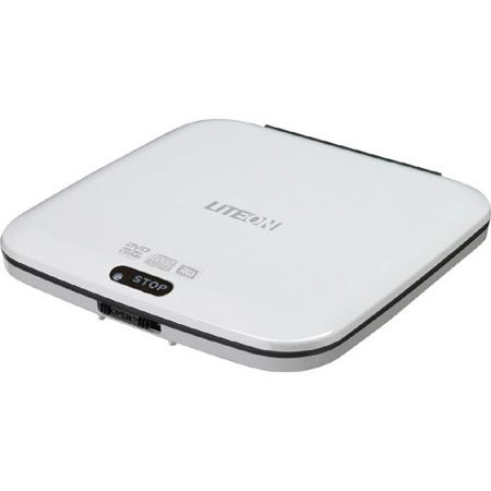 LPLDS Lite-On Super AllWrite eTAU208 Top Load 8x Slim DVD-Writer, White