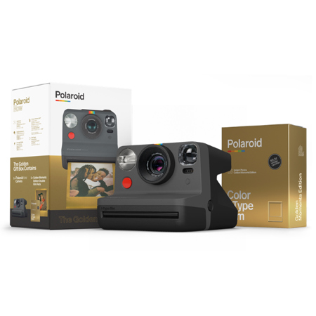 Polaroid Originals Now Instant Film Camera Holiday Edition Everything Box, Black