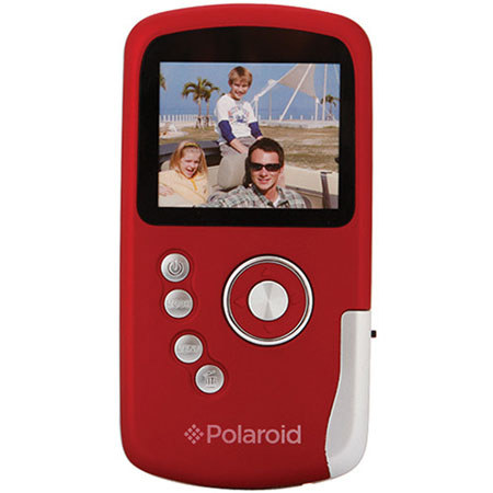 Polaroid ID640 HD Waterproof Pocket Video Camcorder, Red