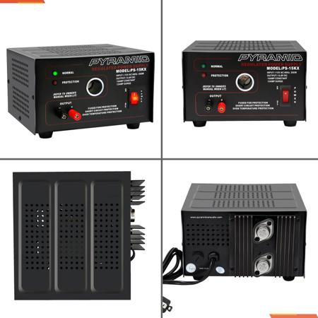 Pyramid PS15K.5 10 Amp 13.8V AC to DC Converter Power Supply, Plug Power Outlet