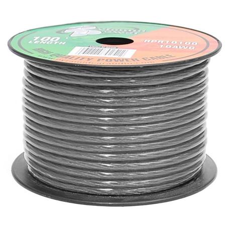 Pyramid RPB10100 10 Gauge Black Ground Wire, 100' (Optic Fiber Cable)