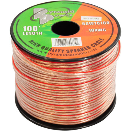 Pyramid 18 Gauge High Quality Speaker Zip Wire, 100' Spool
