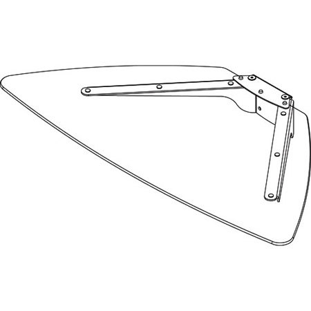 Peerless Glass Shelf for Flat Panel Carts and Stands, Silver