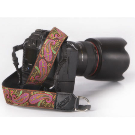 Pepper Camera Strap: Multicolored Strap,Brown / Fuschia