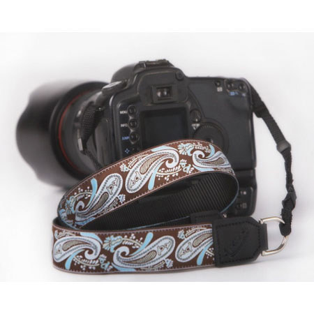 Pepper Camera Strap: Multicolored, Brown / Paisley Park