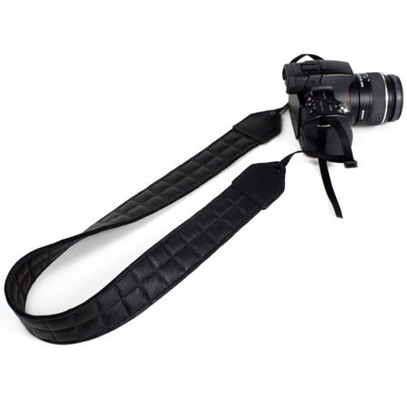 Perri's Leathers CSL-03 Garment Leather Camera Strap,Black Padded Quilted Stitch