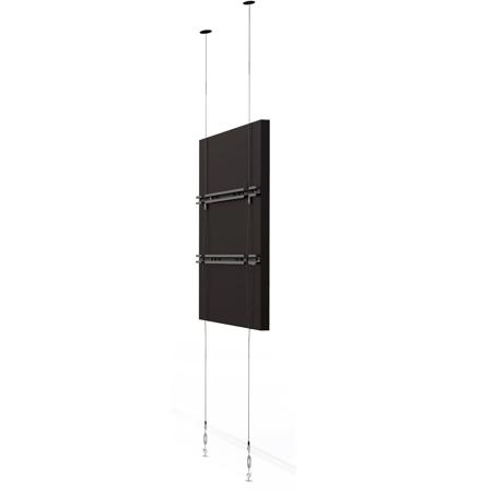 Peerless Floor to Ceiling Cable Mount for 46-65" Displays, Portrait, Black