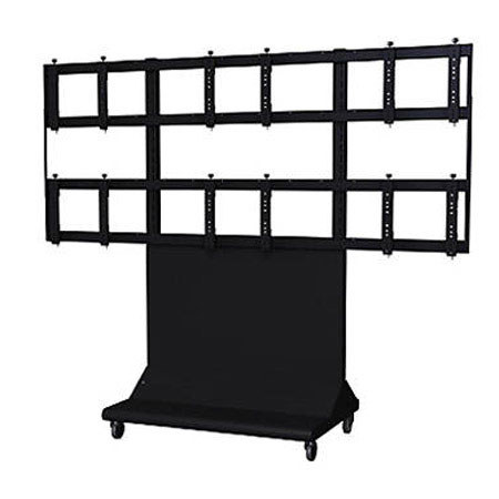Peerless 3x2 Portable Digital Signage Video Wall Cart for 46-55" Displays