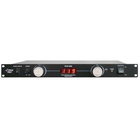 Pyle 19" Rack Mount 8 Outlets 1800 Watt Power Conditioner with Voltage Meter