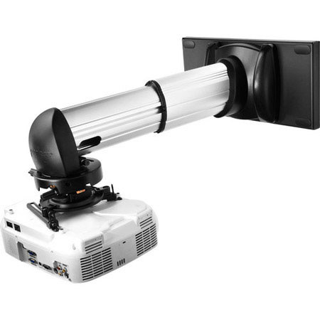 Peerless Short Throw Projector Tilt Mount, Arm Length up to 23.62", Silver/Black