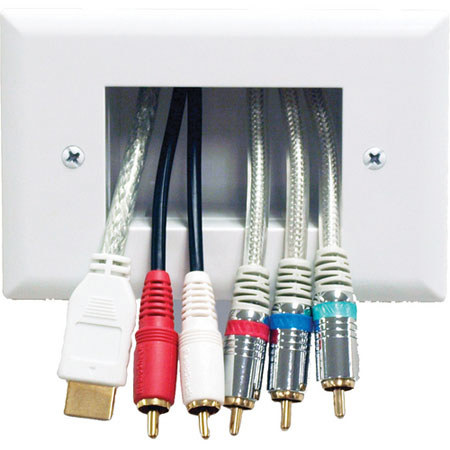 Peerless Easy Mount Recessed Low Voltage Cable Plate