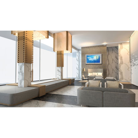 Peerless Landscape Wall Kiosk Enclosure for 55" Displays up to 3.5" Deep, Silver
