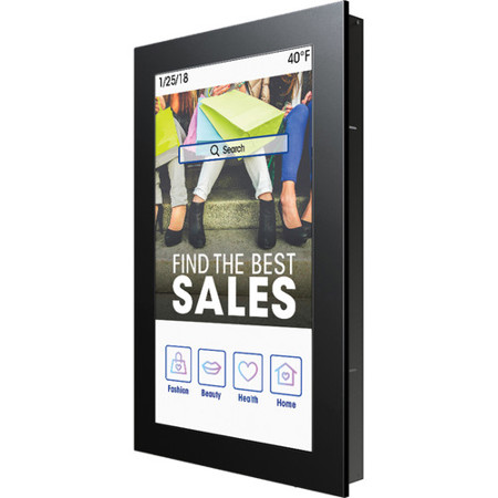 Peerless Portrait In-Wall Kiosk Enclosure for 43" Displays, 3.1" Deep, Black