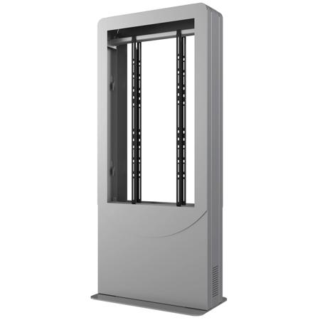 Peerless Portrait Back-to-Back Kiosk for 2x 46" Displays up to 1.8" Deep, Silver
