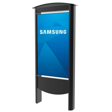 Peerless Outdoor Smart City Kiosk for 55" Samsung OH55F Displays, Black