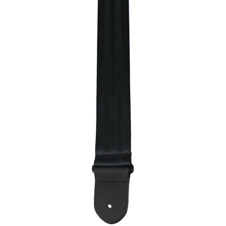 Perri's Leathers NWS30 2" Wide Soft Nylon Guitar Strap, Black Seatbelt