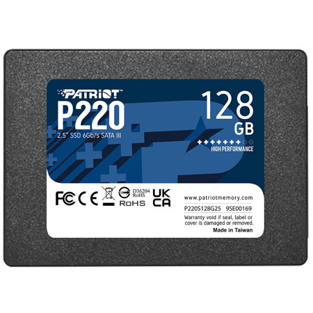 Patriot P220 SATA III 2.5" Internal SSD 128GB