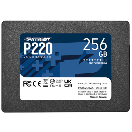 Patriot P220 SATA III 2.5" Internal SSD 256GB