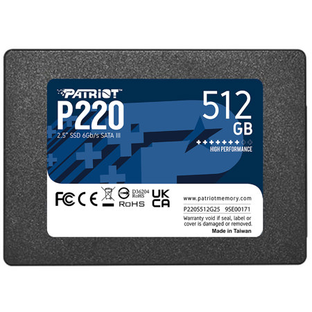 Patriot P220 SATA III 2.5" Internal SSD 512GB
