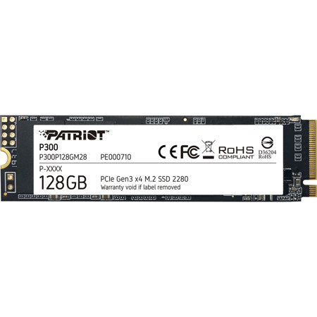 Patriot P300 128GB NVMe PCIe Gen 3.0 x4 M.2 2280 Internal SSD