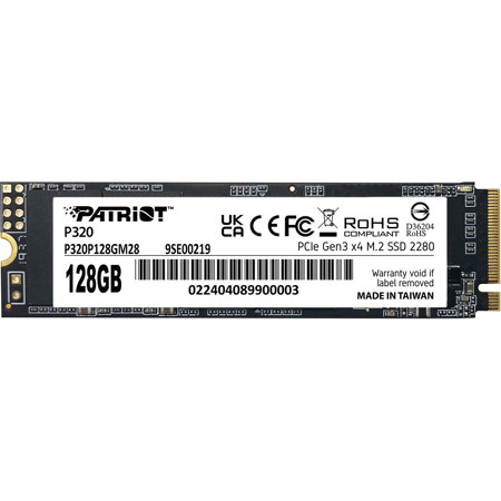 Patriot P320 NVMe PCIe Gen 3.0 x4 M.2 2280 Internal SSD 128GB