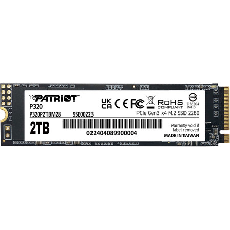 Patriot P320 NVMe PCIe Gen 3.0 x4 M.2 2280 Internal SSD 2TB
