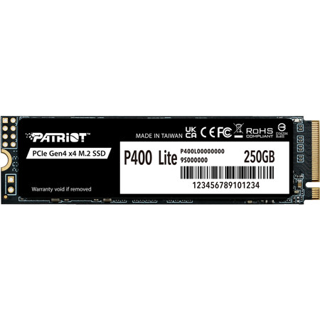 Patriot P400 Lite NVMe PCIe Gen 4.0 x4 M.2 2280 Internal SSD 250GB