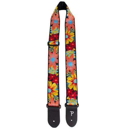 Perri's Leathers TWS 2" Wide Jacquard Guitar Strap, Big Flower