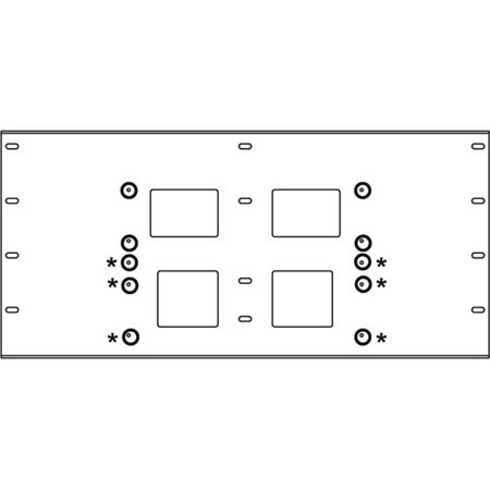 Peerless Triple Metal Stud Wall Plate, 16" Stud Centers, Black