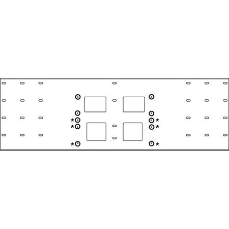 Peerless Triple Metal Stud Wall Plate, 16, 20 and 24" Stud Centers, Gloss Silver