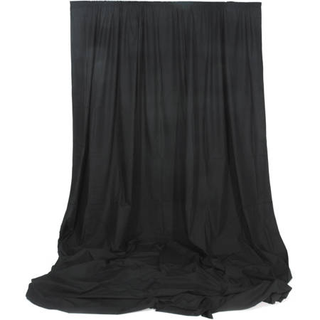 Photoflex Solid Color Series 10x20' Dyed Muslin Background, Solid Black