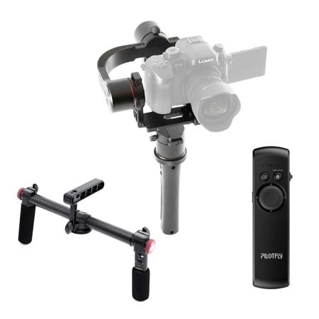 Pilotfly H2 3-Axis Handheld Gimbal Stabilizer W/Pilotfly 2-Hand Holder/RM-Remote