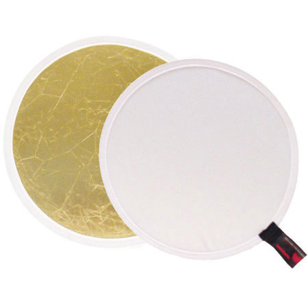Photoflex Litedisc 12" Circular Collapsable Disc Reflector, White/Gold
